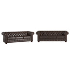 Canapé Chesterfield Gdansk avec accoudoirs arrondis et capitonnés