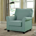 Fauteuil rembourré en lin Charmayne avec accoudoirs arrondis par Furniture of America