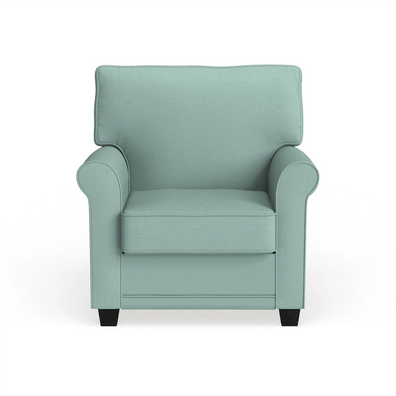 Fauteuil rembourré en lin Charmayne avec accoudoirs arrondis par Furniture of America