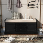 Banc de rangement avec 2 tiroirs et 2 placards