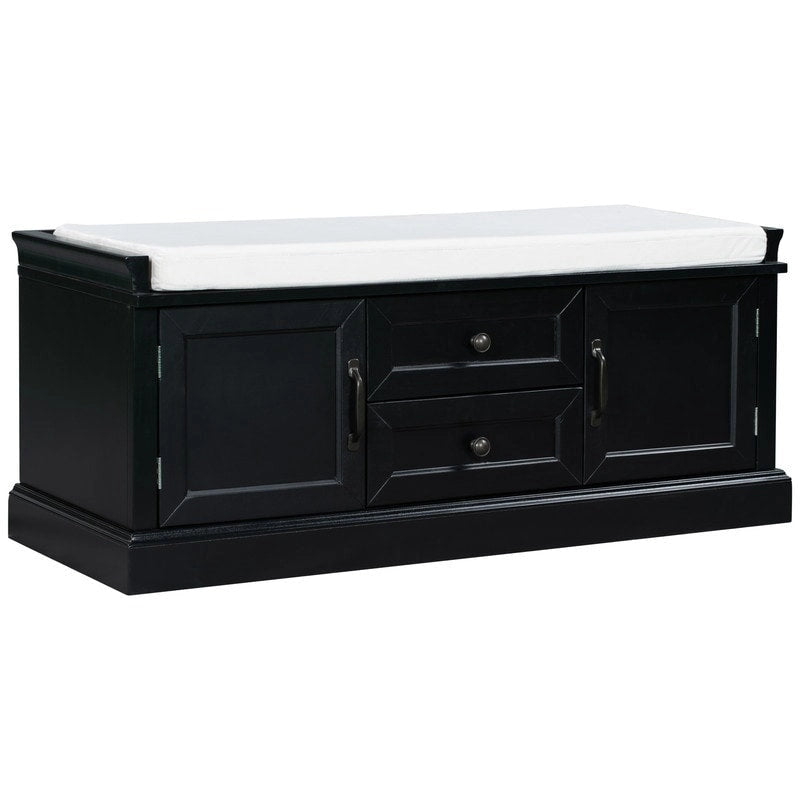 Banc de rangement avec 2 tiroirs et 2 placards