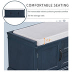 Banc de rangement avec 2 tiroirs et 2 placards