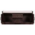 Banc de rangement avec 2 tiroirs et 2 placards