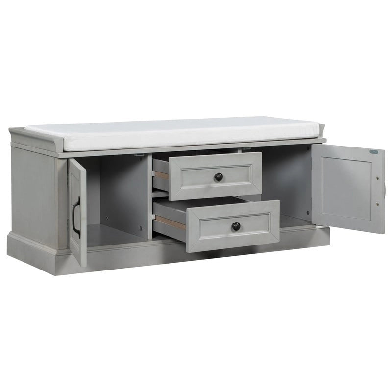 Banc de rangement avec 2 tiroirs et 2 placards