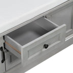 Banc de rangement avec 2 tiroirs et 2 placards