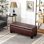 Banc de rangement York matelassé à couvercle rabattable