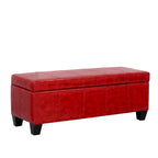 Banc de rangement York matelassé à couvercle rabattable