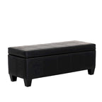 Banc de rangement York matelassé à couvercle rabattable