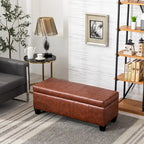 Banc de rangement York matelassé à couvercle rabattable