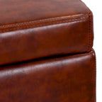Banc de rangement York matelassé à couvercle rabattable