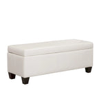 Banc de rangement York matelassé à couvercle rabattable
