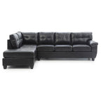 Canapé d'angle en simili-cuir 2 pièces Gallant 111 po de large - 78L x 111l x 32H