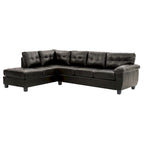 Canapé d'angle en simili-cuir 2 pièces Gallant 111 po de large - 78L x 111l x 32H