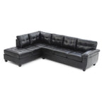 Canapé d'angle en simili-cuir 2 pièces Gallant 111 po de large - 78L x 111l x 32H