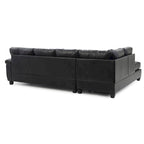 Canapé d'angle en simili-cuir 2 pièces Gallant 111 po de large - 78L x 111l x 32H