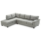 Canapé d'angle en simili-cuir 2 pièces Gallant 111 po de large - 78L x 111l x 32H