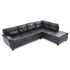 Canapé d'angle en simili-cuir 2 pièces Gallant 111 po de large - 78L x 111l x 32H