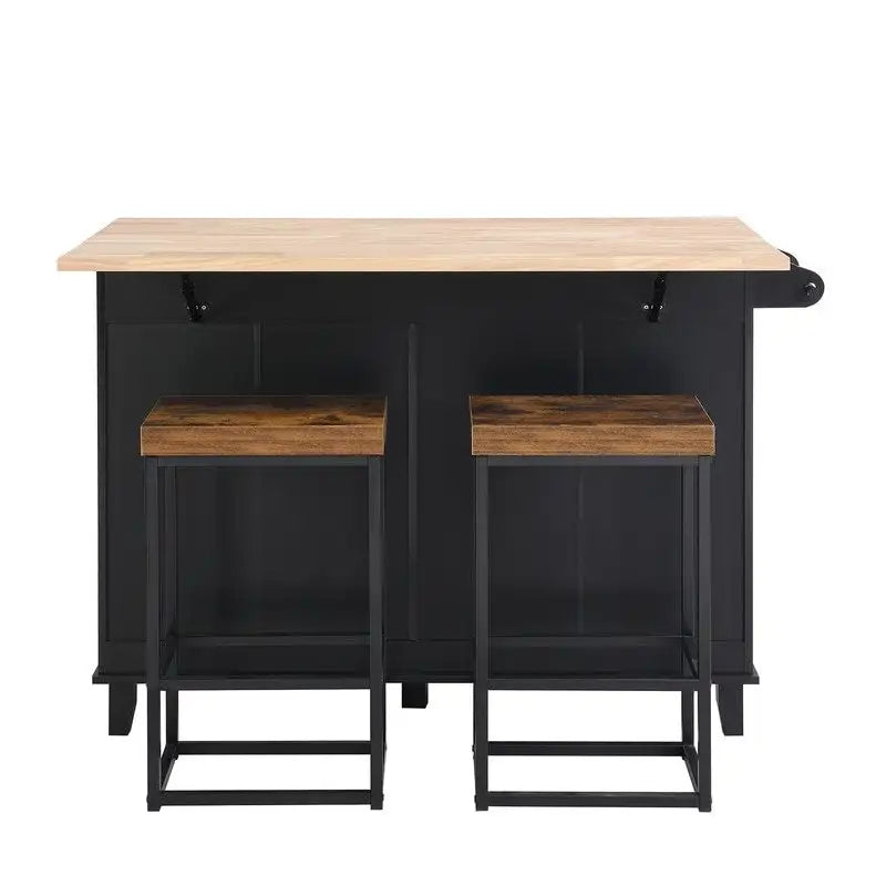Ensemble îlot de cuisine avec abattant et 2 places assises