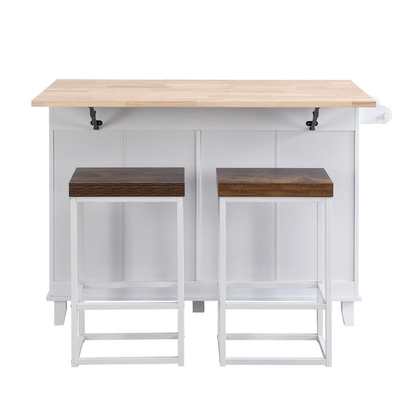 Ensemble îlot de cuisine avec abattant et 2 places assises
