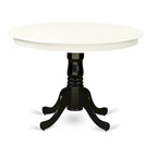 Table de cuisine Hartland d'East West Furniture – une table de salle à manger ronde avec pied central (finitions au choix)