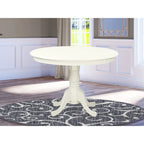 Table de cuisine Hartland d'East West Furniture – une table de salle à manger ronde avec pied central (finitions au choix)