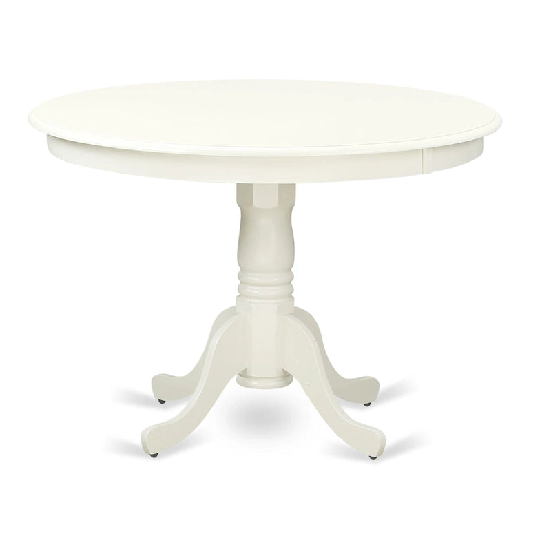 Table de cuisine Hartland d'East West Furniture – une table de salle à manger ronde avec pied central (finitions au choix)