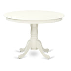 Table de cuisine Hartland d'East West Furniture – une table de salle à manger ronde avec pied central (finitions au choix)