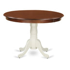 Table de cuisine Hartland d'East West Furniture – une table de salle à manger ronde avec pied central (finitions au choix)