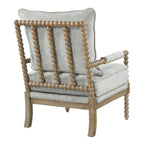 Chaise Fletcher Spindle en tissu avec finition Charbon brossé