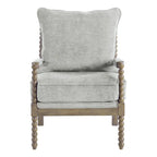 Chaise Fletcher Spindle en tissu avec finition Charbon brossé