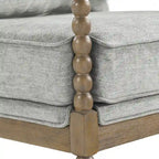 Chaise Fletcher Spindle en tissu avec finition Charbon brossé