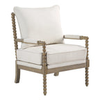 Chaise Fletcher Spindle en tissu avec finition Charbon brossé