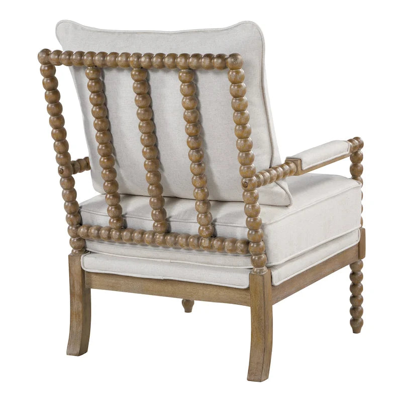 Chaise Fletcher Spindle en tissu avec finition Charbon brossé