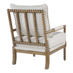 Chaise Fletcher Spindle en tissu avec finition Charbon brossé