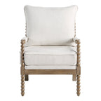 Chaise Fletcher Spindle en tissu avec finition Charbon brossé