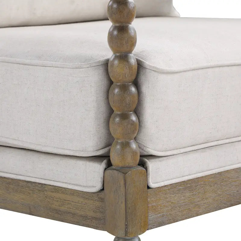 Chaise Fletcher Spindle en tissu avec finition Charbon brossé