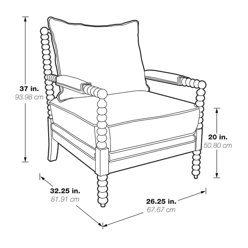 Chaise Fletcher Spindle en tissu avec finition Charbon brossé