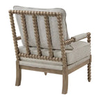 Chaise Fletcher Spindle en tissu avec finition Charbon brossé