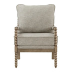 Chaise Fletcher Spindle en tissu avec finition Charbon brossé