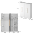 Armoire deux portes, 63L x 70,9H, avec quatre portes, grande