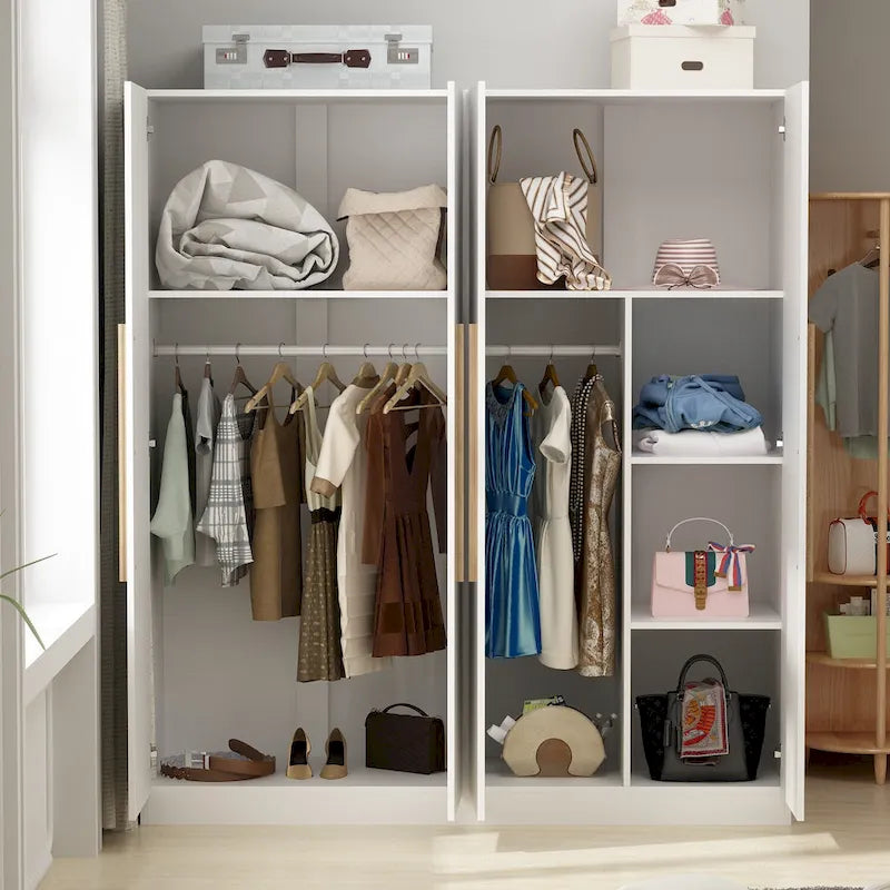 Armoire deux portes, 63L x 70,9H, avec quatre portes, grande