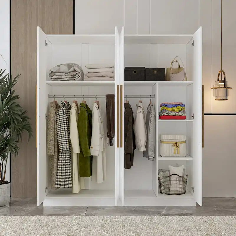 Armoire deux portes, 63L x 70,9H, avec quatre portes, grande