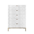 Clihome Commode de rangement en bois à 5 tiroirs