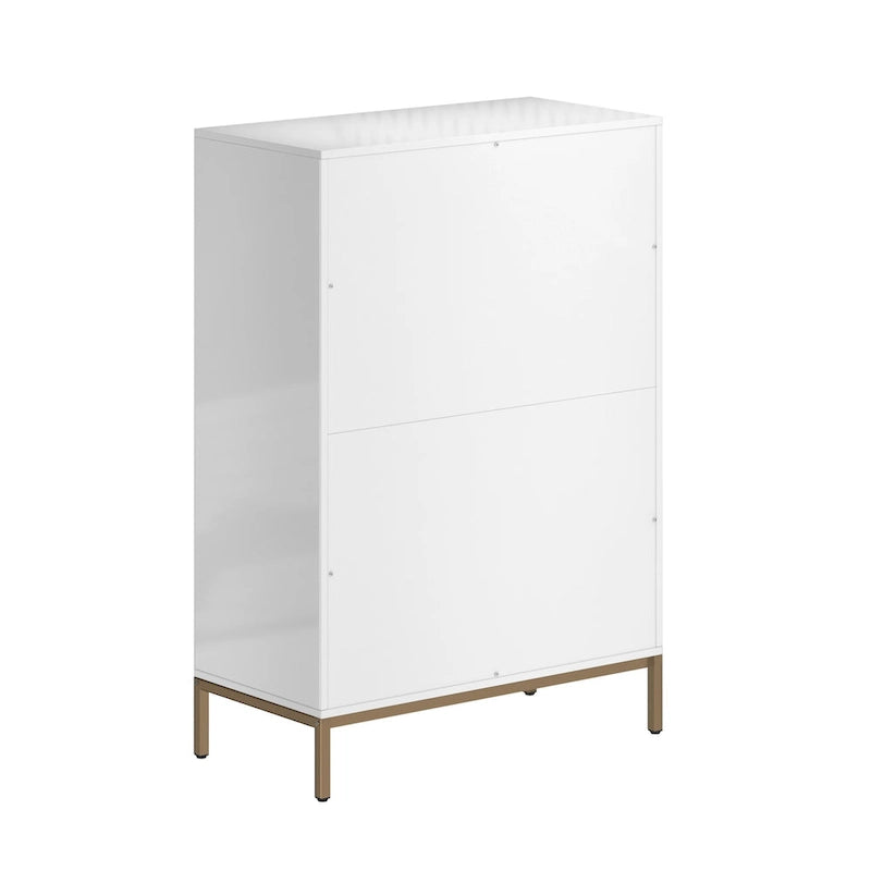 Clihome Commode de rangement en bois à 5 tiroirs