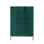 Clihome Commode de rangement en bois à 5 tiroirs