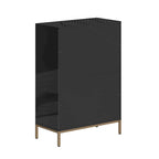 Clihome Commode de rangement en bois à 5 tiroirs