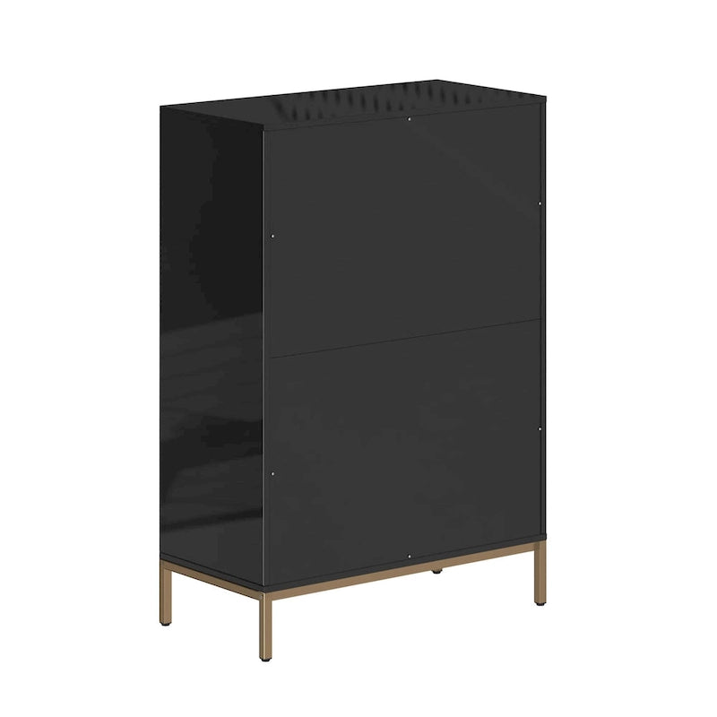 Clihome Commode de rangement en bois à 5 tiroirs