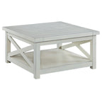 Table basse Homestyles Seaside Lodge avec finition blanc cassé et aspect vieilli