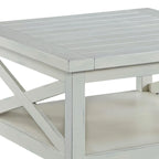 Table basse Homestyles Seaside Lodge avec finition blanc cassé et aspect vieilli