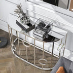 Table console miroir Hoop Glam Chrome 42 pouces par Furniture of America